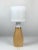 Tan Scandinavian Space Age Teak and Opaline Table Lamp For Sale - Image 8 of 12