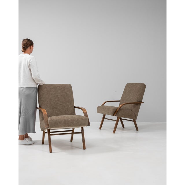 1960s Czech Upholstered Armchairs By TON - A Pair For Sale - Image 17 of 18