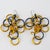 David Spada Space Age Gold and Black Aluminum Dangle Pierced Earrings For Sale - Image 4 of 8