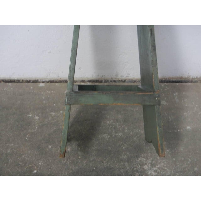 1970s Vintage Fir Wood Stool, 1970 For Sale - Image 5 of 10