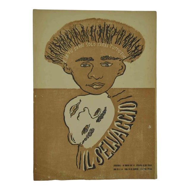 Mino Maccari, Il Selvaggio, Woodcut Print For Sale