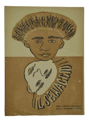 Mino Maccari, Il Selvaggio, Woodcut Print