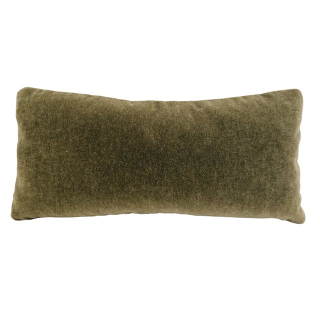 Custom made mohair pillow in Olive Green. This genuine 100% mohair, is plush & comfy, a substantial weight, and wears like...