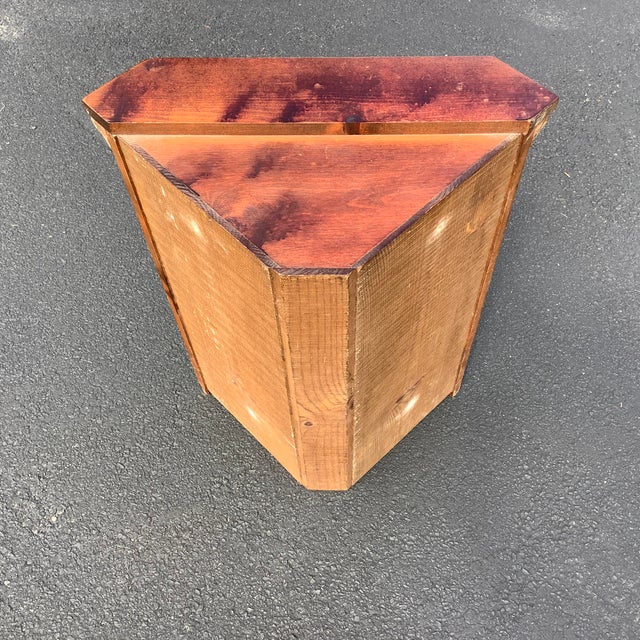 1920s Antique Cherry Corner Cabinet For Sale - Image 4 of 8