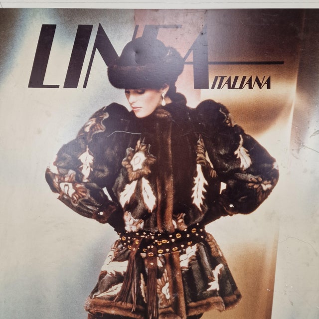 Italian Linea Italiana Fashion Exhibition Poster on Aluminum, 1982 For Sale - Image 6 of 12