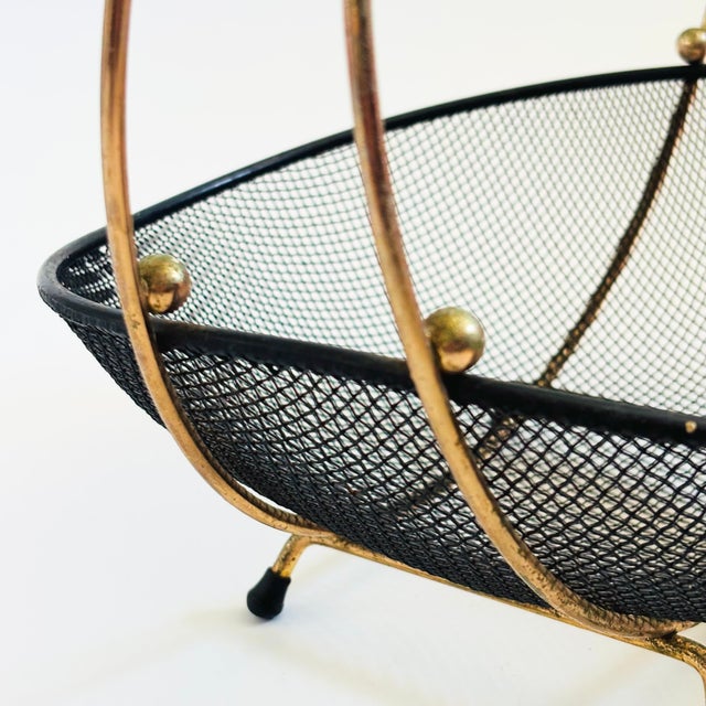 MCM Brass and Mesh Circular Fruit Basket For Sale - Image 9 of 12