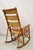 Mid 20th Century Costa Rican Campaign Style Teak Brown Leather Folding Rocker Rocking Chair For Sale - Image 12 of 12