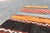 Gray 1970s Turkish Vintage Hand Knotted Stripe Desing Wool Kilim Runner Rug For Sale - Image 8 of 11