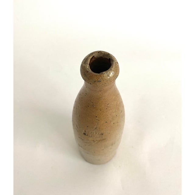 Ceramic Antique German Stoneware Beer Bottle For Sale - Image 7 of 8