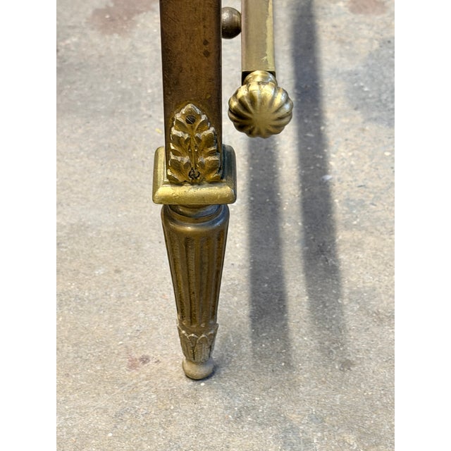 Mid 20th Century Hollywood Regency Brass and Onyx Dressing Table With Candelabra Mirror For Sale - Image 13 of 15