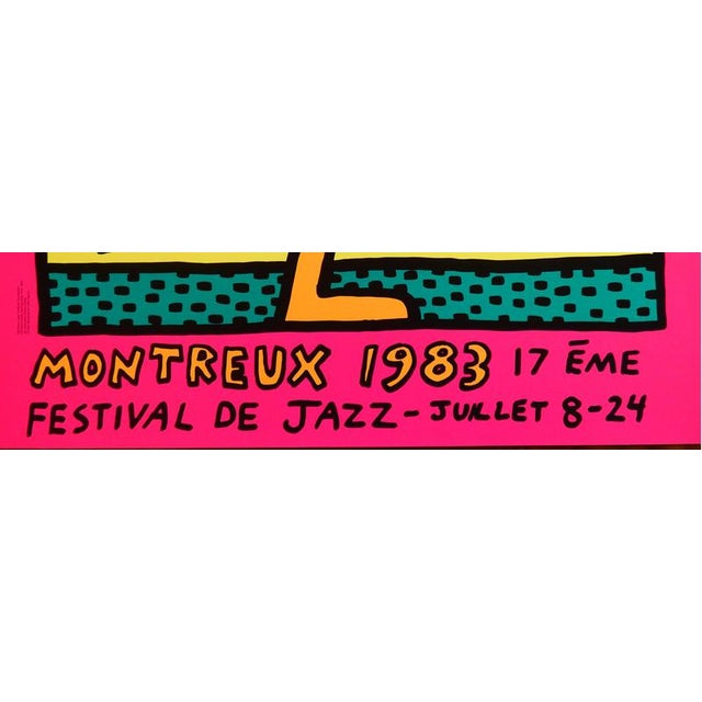 Keith Haring Montreux Jazz Festival 1983 Original silkscreen poster in vibrant colors Dimensions: 100 x 70cm This...
