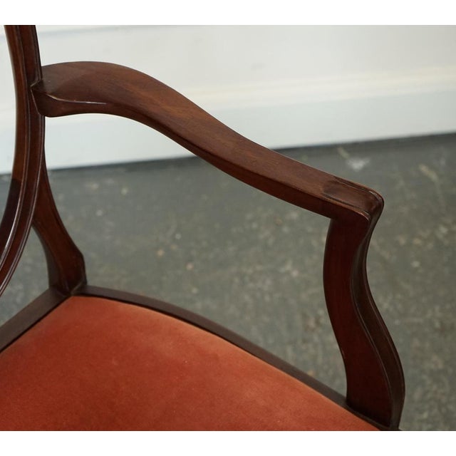 Set of Victorian Hepplewhite Carver Hallway Side Chairs For Sale - Image 12 of 18