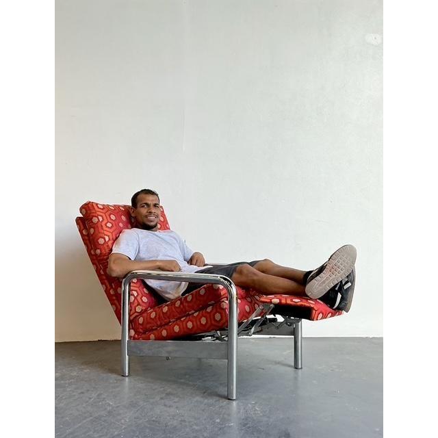 Vintage Milo Baughman for Thayer Coggin Tubular Chrome Recliner For Sale - Image 10 of 10