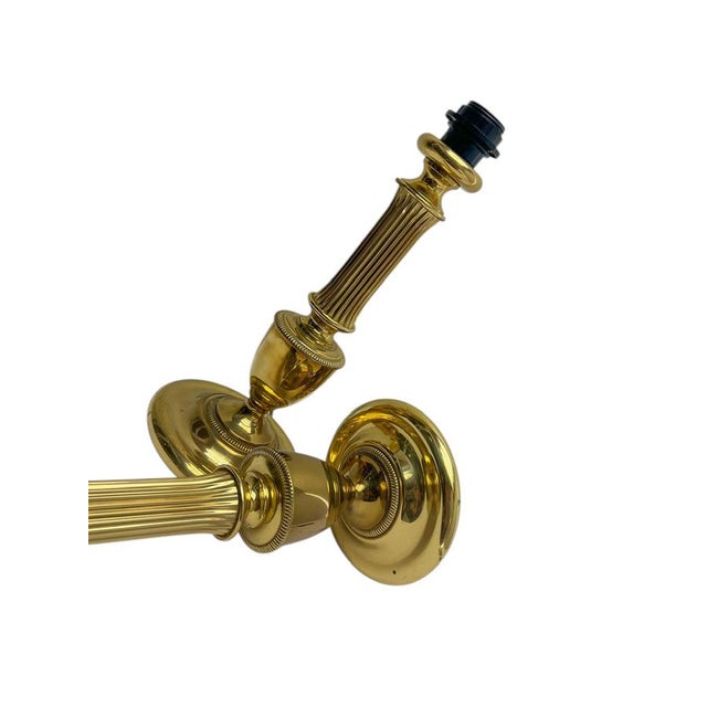 Empire Style Herda Table Lamps in Brass, 1960s, Set of 2 For Sale - Image 9 of 11