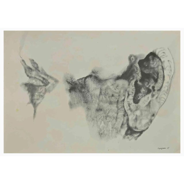Modern After Renzo Vespignani, The Ears, Phototype Print, 1960s For Sale - Image 3 of 3