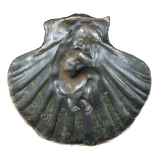 Child Sleeping in Clamshell Bronze For Sale