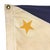 This vintage Philippines flag is made from a thin cotton or similar cloth in dark blue and faded red, with fully sewn...