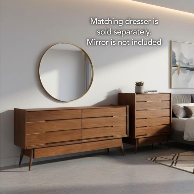 Wood Hoke Wood Products Mid-Century Modern Walnut High Boy Dresser For Sale - Image 7 of 18