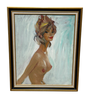 Jean Gabriel Domergue, Nude Suze, 1890s, Oil Painting on Canvas, Framed