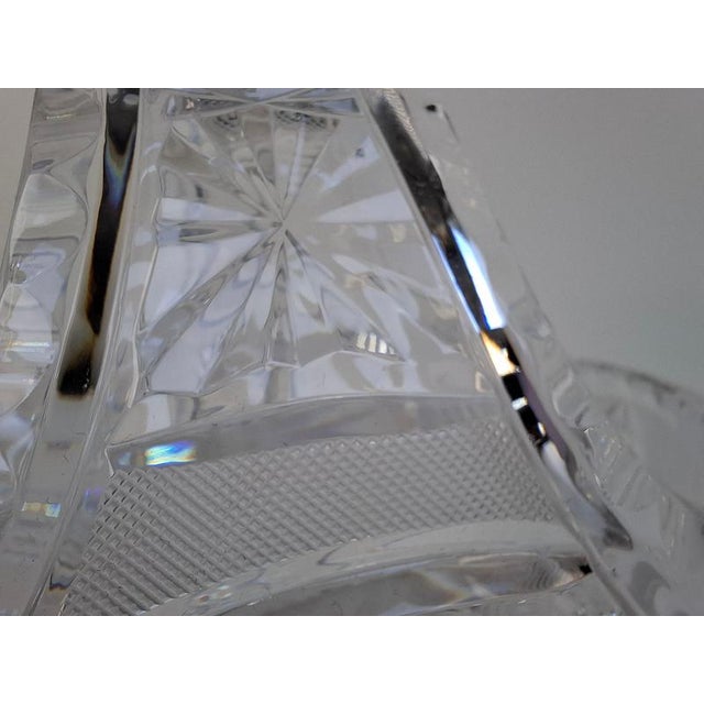 Mid-Century Modern Cut Crystal Basket, 1970 For Sale - Image 4 of 12