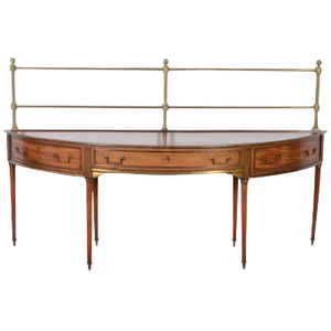 Louis XVI Provincial Brass Inlaid Mahogany Sideboard, 18th Century