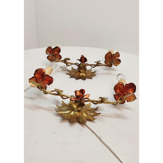 Golden Wrought Iron, Spain, 1940s, Set of 2 For Sale - Image 15 of 17