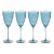 Malden Optic White Wine Glasses - Blue Azure, Set of 4 For Sale