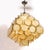 Modernist Hand-Blown Murano Glass Pagoda Form Disc Chandelier in Citrine Hue For Sale - Image 9 of 16