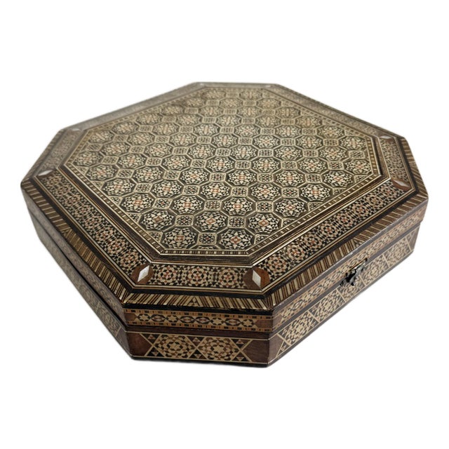 Early 20th Century Large Persian Khatam Mosaic Inlaid Box For Sale