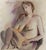 Carlo Ravagnan, Nude, Watercolor, 1960s For Sale - Image 4 of 4