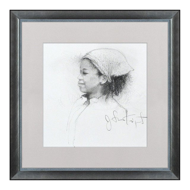 Late 20th Century Girl in Scarf, Jonathan Knight For Sale
