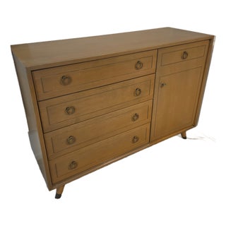 Mid-Century Modern "Fawn" Birch & Maple Gentleman's Chest Wardrobe For Sale