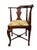 Vintage Queen Anne Style Corner Chair With Nautical Map & Sailing Ship Upholstery For Sale In Charlotte - Image 6 of 12