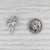 0.23ctw Diamond Palm Tree Pendant 14k White Gold Floating Drop For Sale - Image 4 of 5