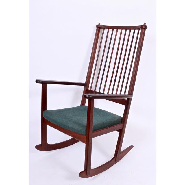 Ynge Ekstrom Rosewood Rocking Chair, 1960s For Sale - Image 9 of 10