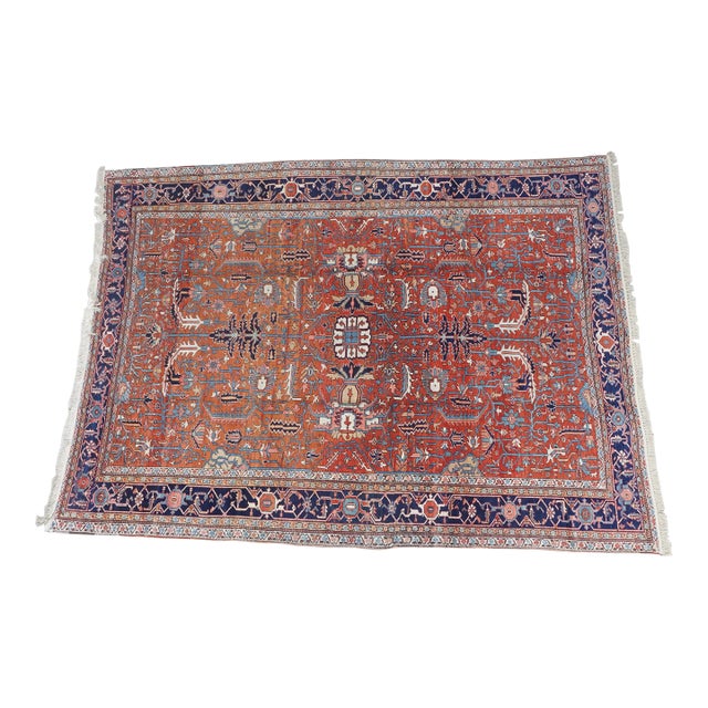 Circa 1920 Serapi Rusty Red All Over Design For Sale