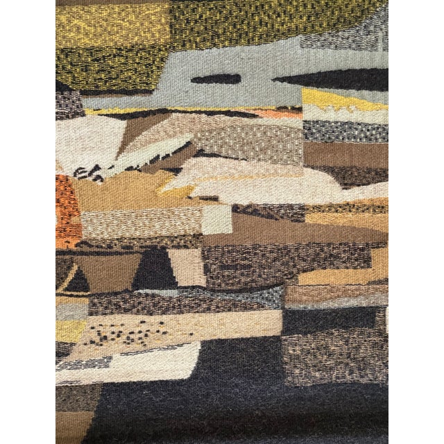 Textile Wool Tapestry from René Fumeron For Sale - Image 7 of 9