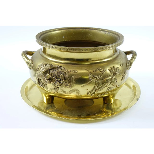 Early 20th Century Metal Chinese Flower Pot with Dragon Design For Sale - Image 10 of 10