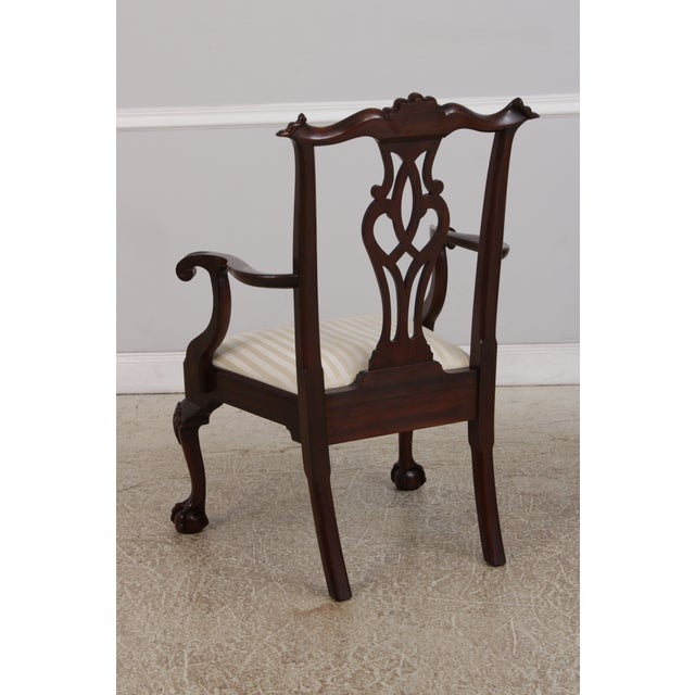 Henkel Harris Set of 10 Henkel Harris Clawfoot Mahogany Dining Chairs For Sale - Image 4 of 18