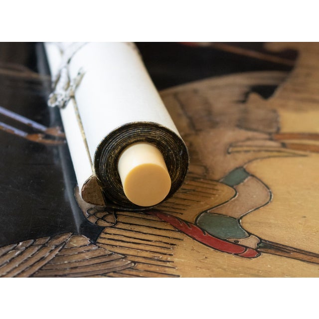 "Kingfisher" by Nankei, Taisho Era Japanese Scroll Painting For Sale - Image 11 of 14