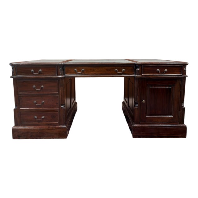 Chesterfield English Desk in Teak For Sale