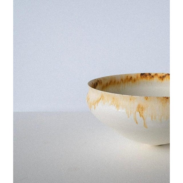 Contemporary Porcelain Vase in Glazed Porcelain and Iron Oxide by Robin Kerr For Sale - Image 3 of 7