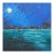 Super Moon 6" X 6" Acrylic Painting Signed Full Moon & Night Sky Art Unframed For Sale