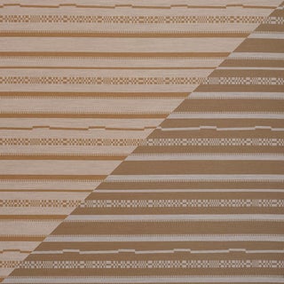 Schumacher Skyline Stripes Reversible Fabric In Dune For Sale