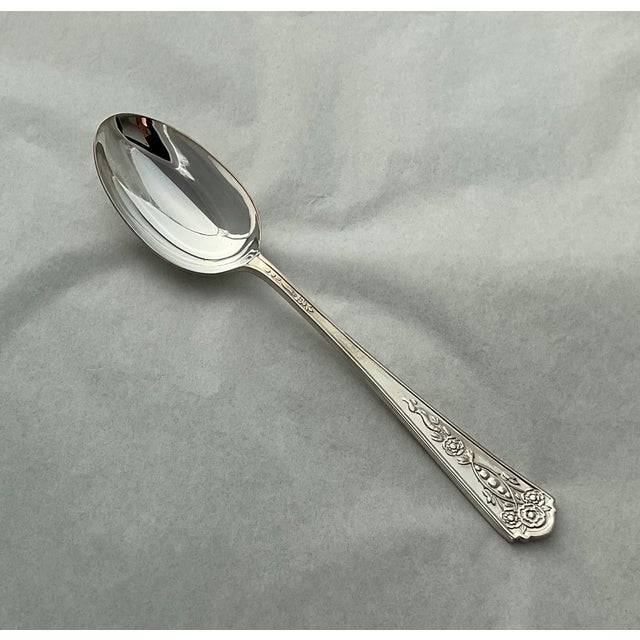 English 1980s Silver Dessert Spoon, Royal York For Sale - Image 3 of 14