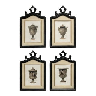 Antique Hand Etched Engraving Entitled Vaso Antico Nel Musco Clementino - Set of 4 For Sale