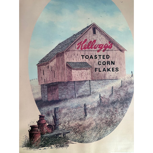 Enjoy a piece of vintage Americana with this vintage Kellog's Poster. This would make a fun addition to a kitchen or...