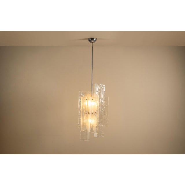 Mid-Century Modern Large LS 199 Pendant Lamp by Carlo Nason for Mazzega, Italy, 1970s For Sale - Image 3 of 17