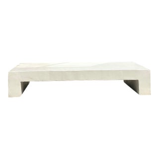 Boho Monumental Textured Concrete Coffee Table For Sale