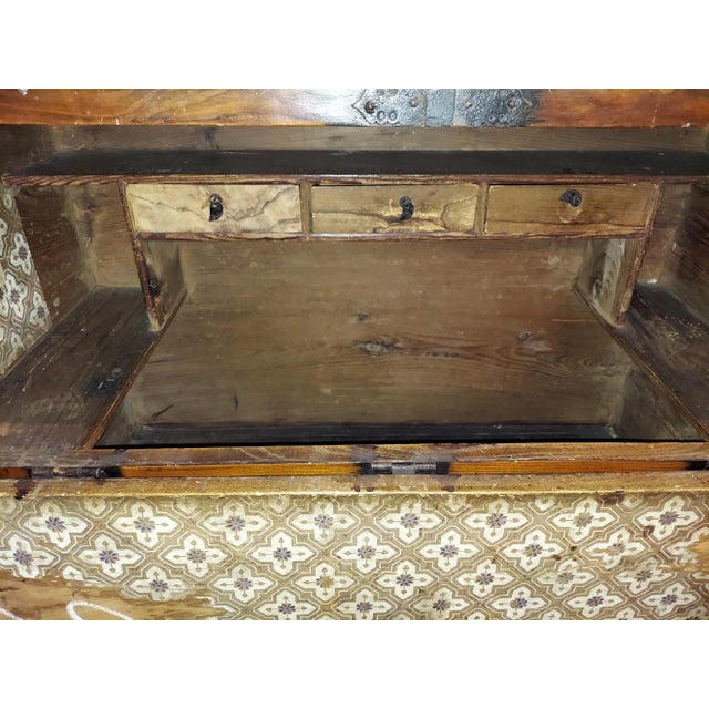 Late 18th Century Antique Korean Chest With Iron Mounts and Label For Sale - Image 10 of 13
